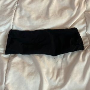Bandeau strapless black bra